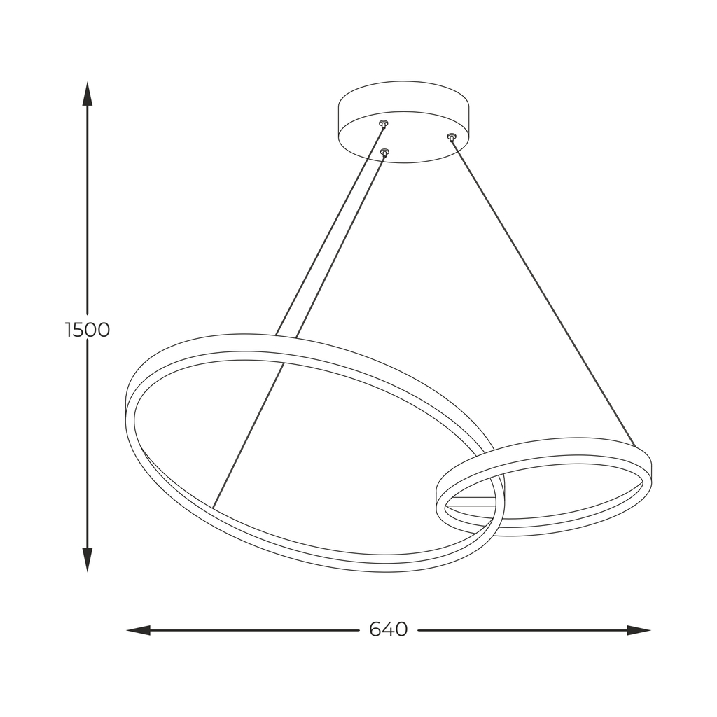 LED kruhové závesné svietidlo RANDO čierno-zlaté