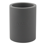 Kúpeľňový pohár na zubné kefky sivý 10 cm