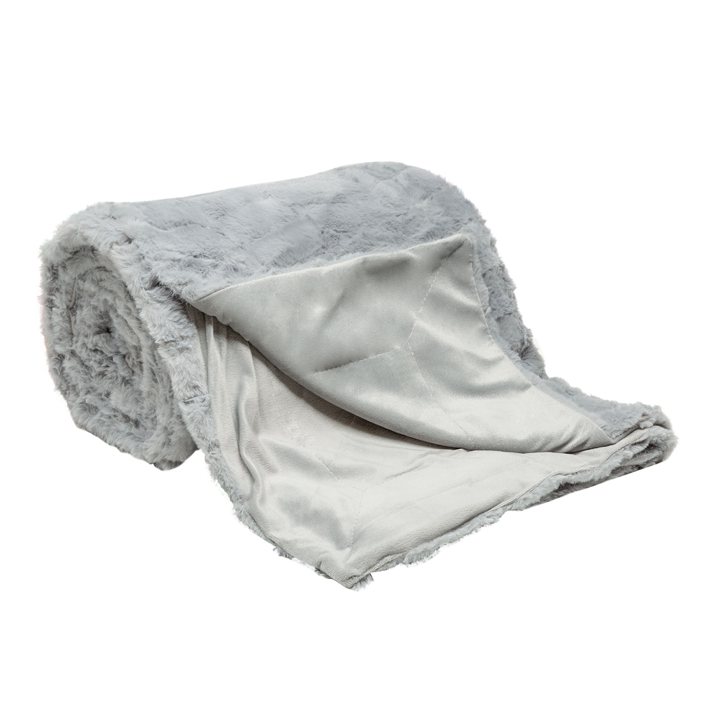 Šedá vlnená deka MAISON 220x200 cm