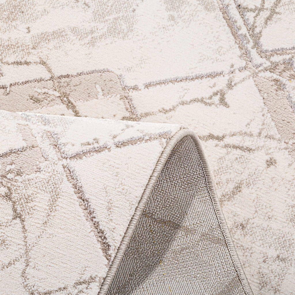 Koberec SPAZZIO s kosoštvorcovým vzorom, krémový, 80x150 cm