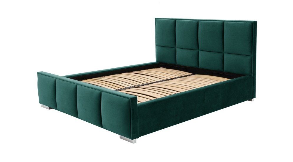 Zelená posteľ FABRIZZIO SQUERE P 160x200 cm