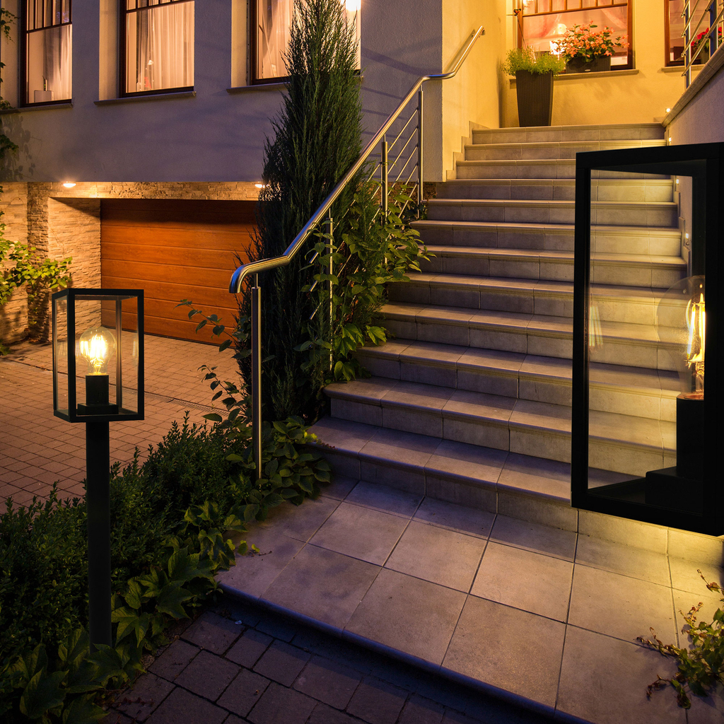 Vonkajšia stojacia lampa vysoká grafitová MALMO 68 cm