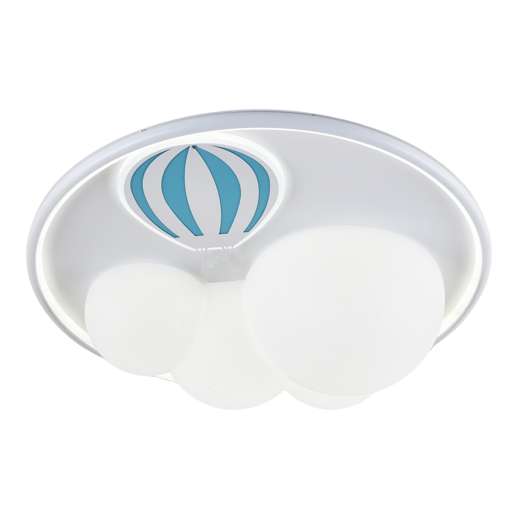 LED plafón FOCUS bielo-modrý