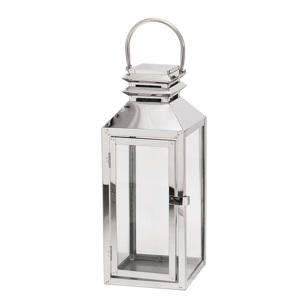 Lampión / strieborný lampáš 35 cm