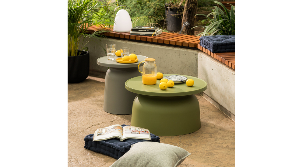 Okrúhly záhradný stôl ULMONDO zelený