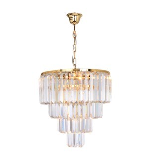 Zlatý luster AMEDEO 39 cm