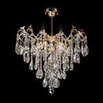 Kryštálové stropné svietidlo glamour zlaté fi 58 cm