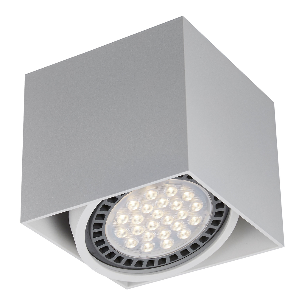 Zapustené bodové svietidlo biele BOX1, 13,2 x 13,2 cm