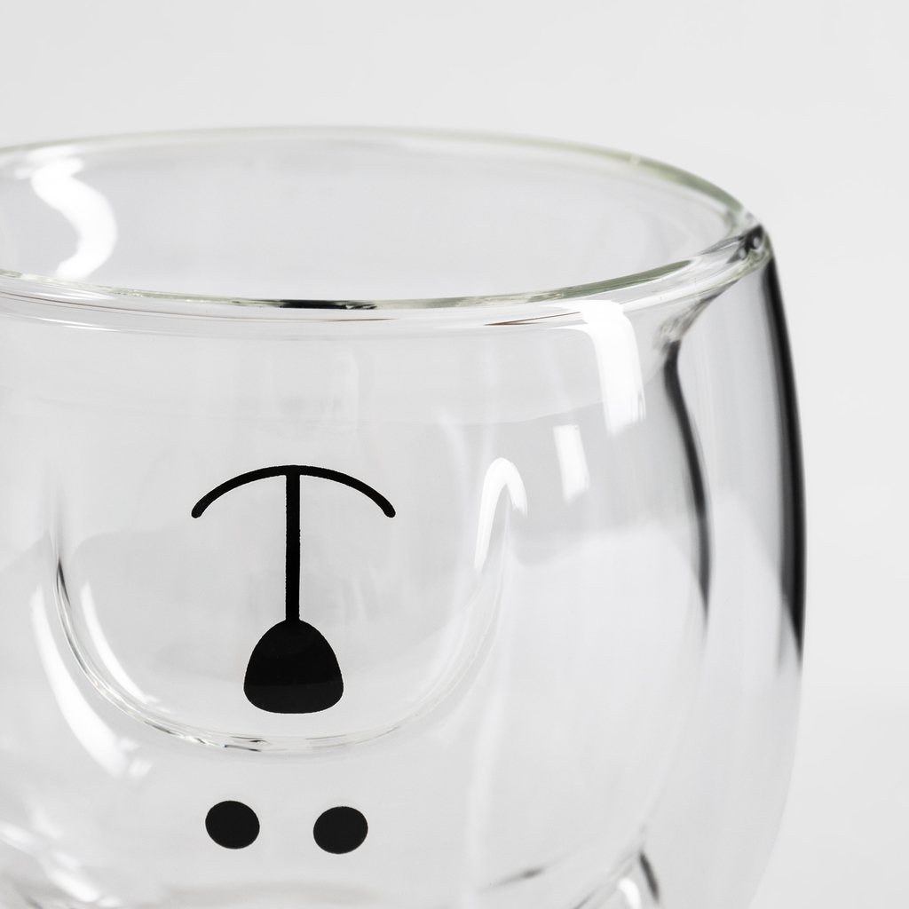 Sklenený pohár MEDVEDÍK s dvojstenným sklom 280 ml