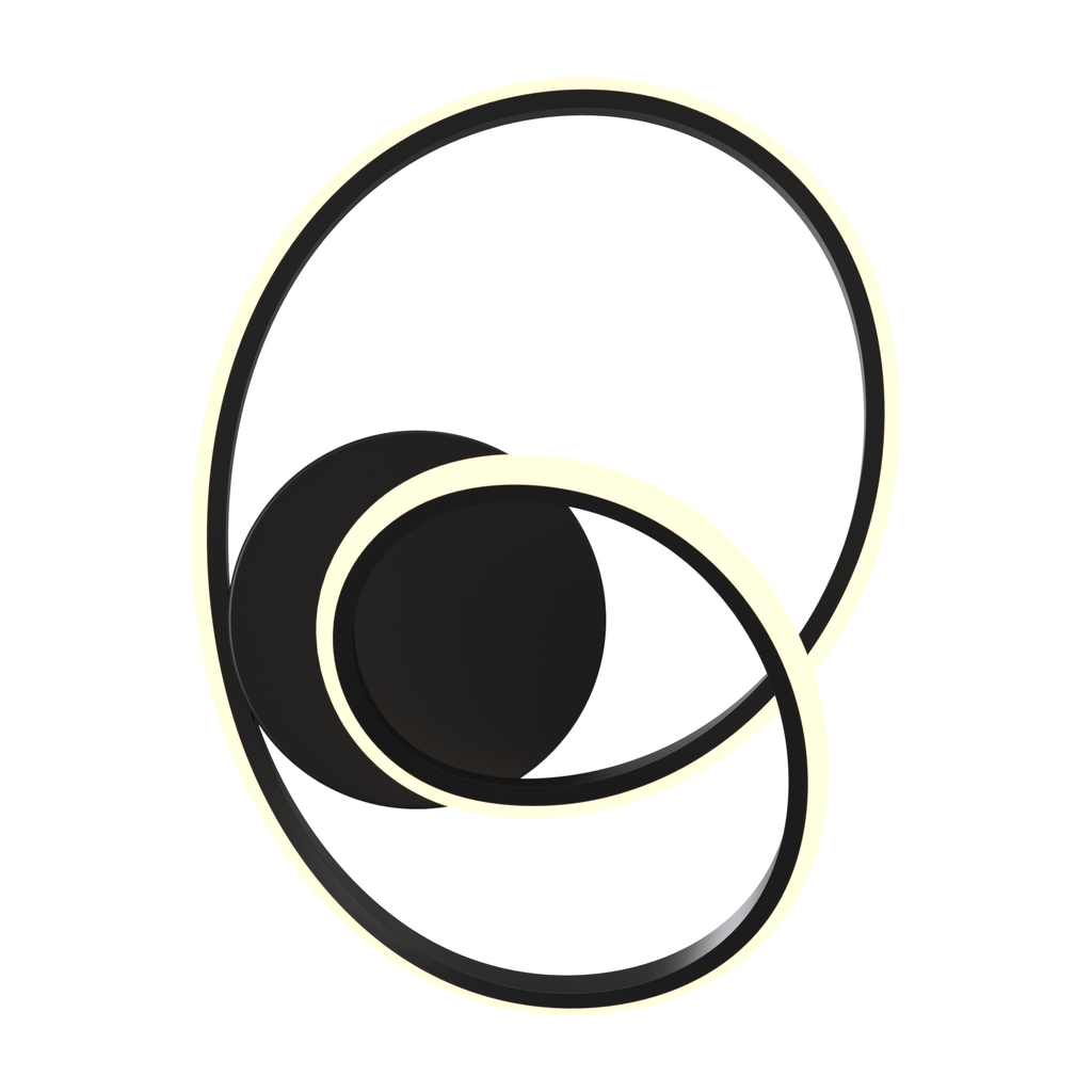 Stropné svietidlo LED CLINT čierne 40 cm