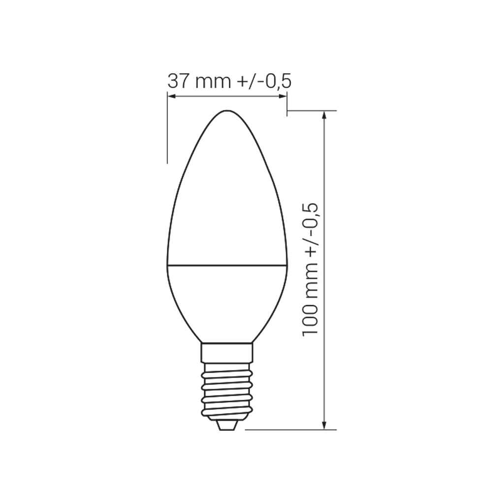 Žiarovka LED E14 8W neutrálna farba ORO-E14-C37-TOTO-8W-DW