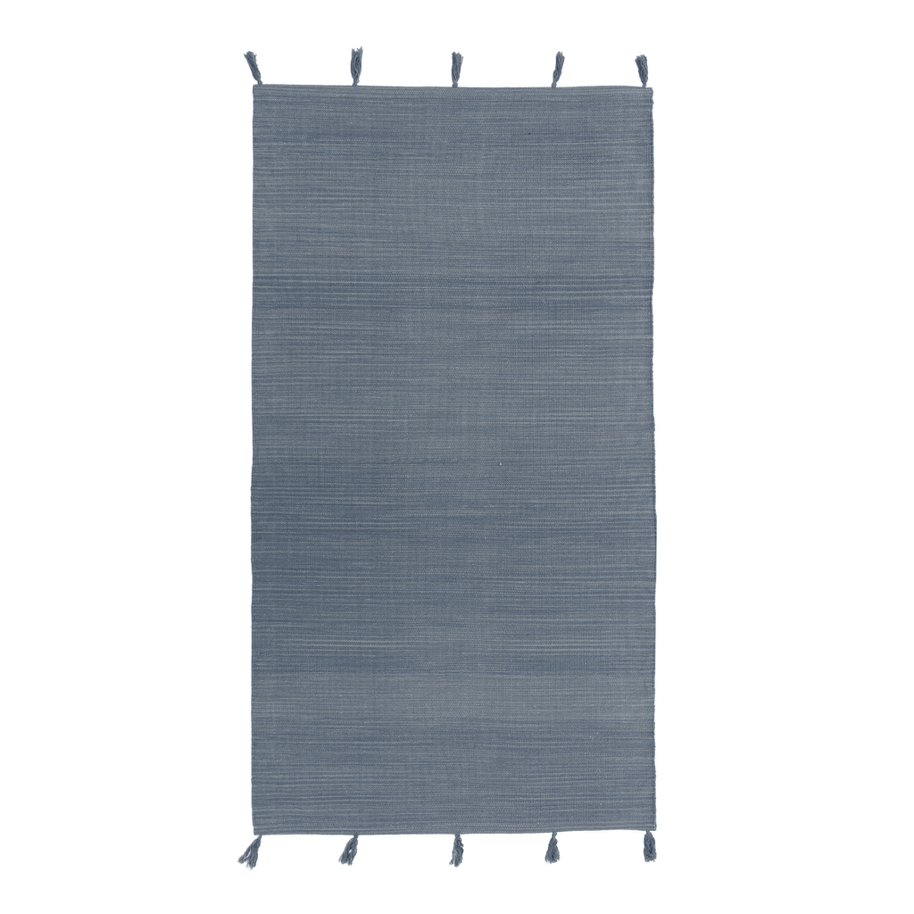 Boho koberec BORG do predsiene, modrý 80x150 cm