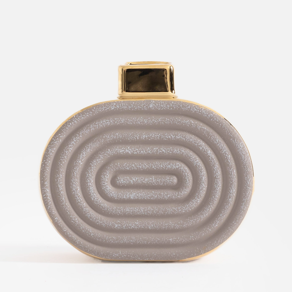 Váza glamour sivo-zlatá 15 cm