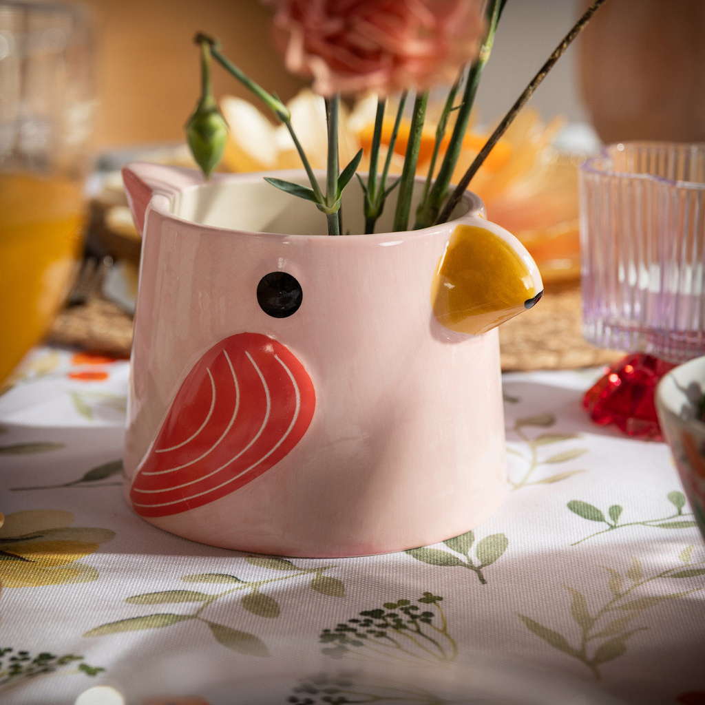 Kvetináč na balkón, vták, MIX