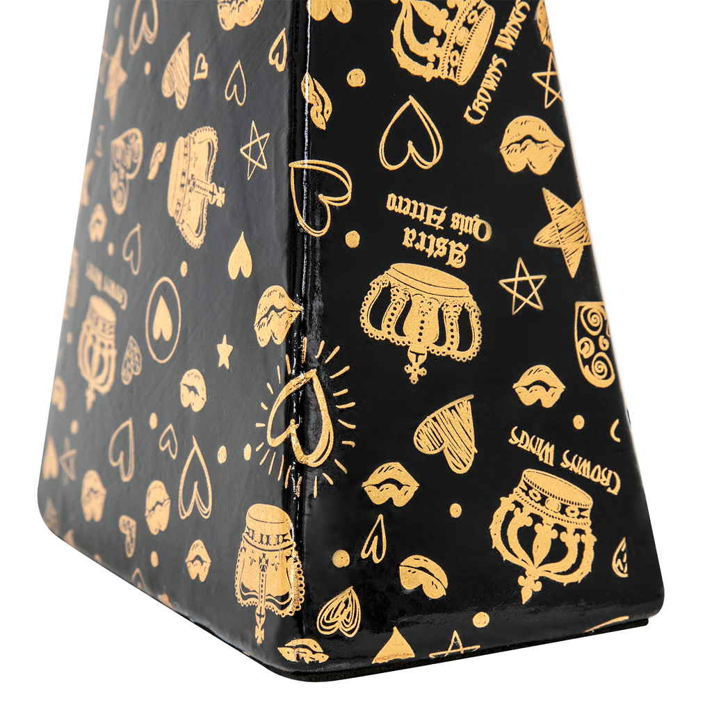 Keramická stolná lampa čierna 34,5 cm