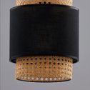 Závesné svietidlo ratanové čierne BOHO 20 cm