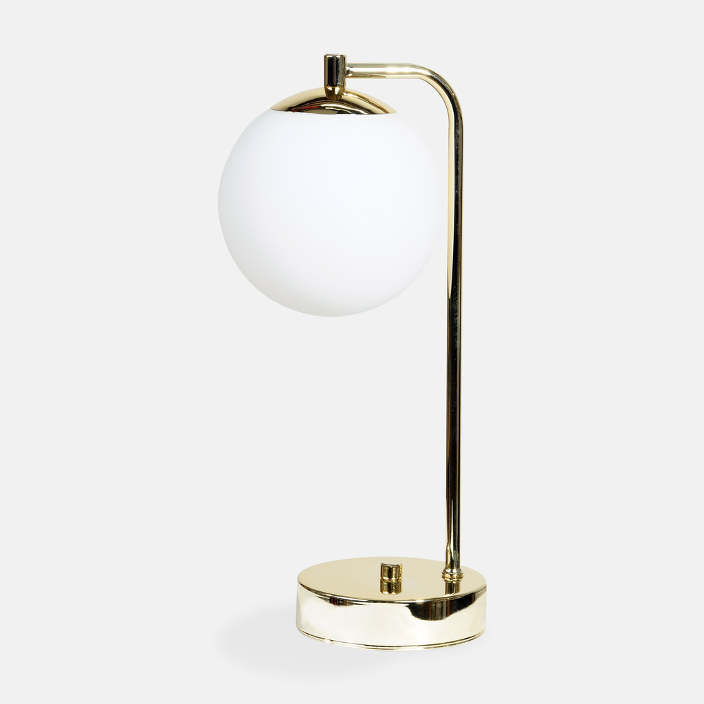 Stolná lampa s guľovým tienidlom zlatá RICO