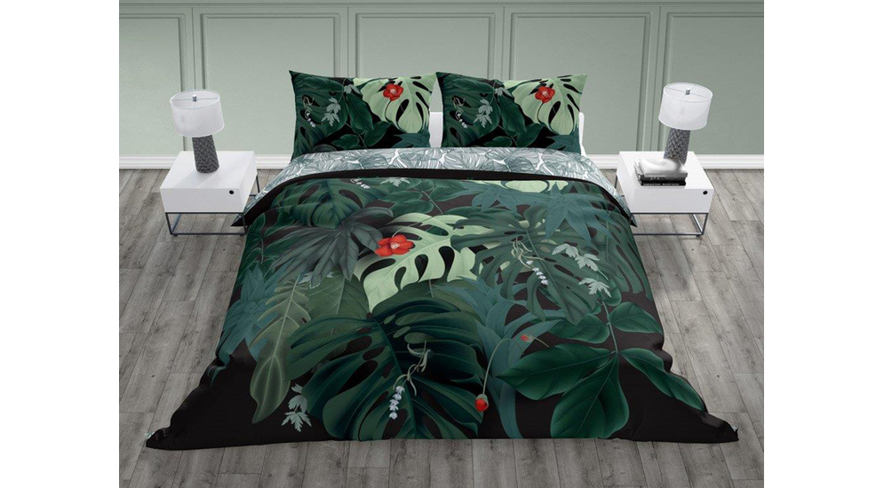 Súprava bavlnenej posteľnej bielizne so vzorom listov NEW TRENDY 160 x 200 cm