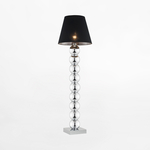 Stojacia lampa s tienidlom čierna FUDŽI