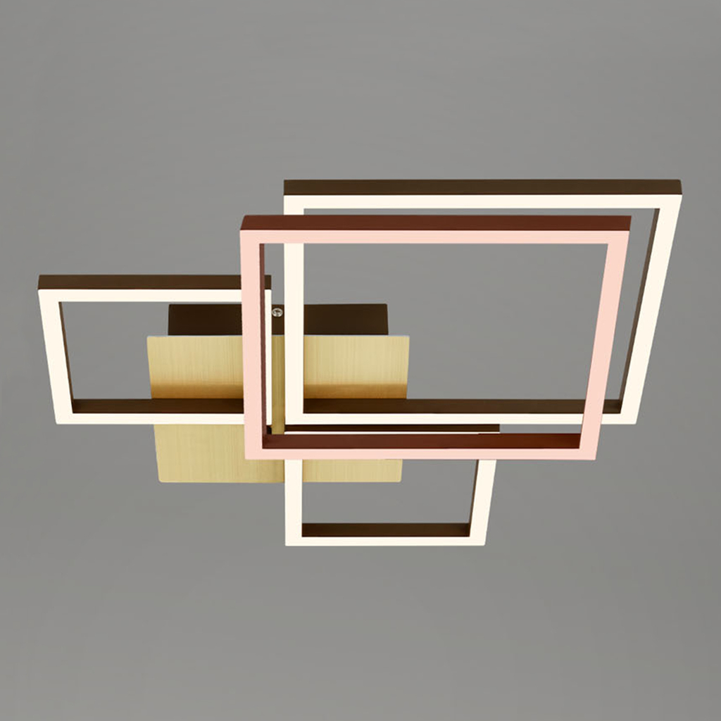 Stropná lampa LED otočná zlato hnedá FRAME 75 cm