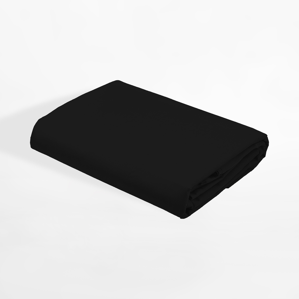 Saténové prestieradlo s gumičkou čierne PURE 160x200 cm