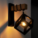Nástenná lampa geometrická čierna SWEDEN WOOD