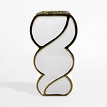 Moderná váza bielo-zlatá 30 cm