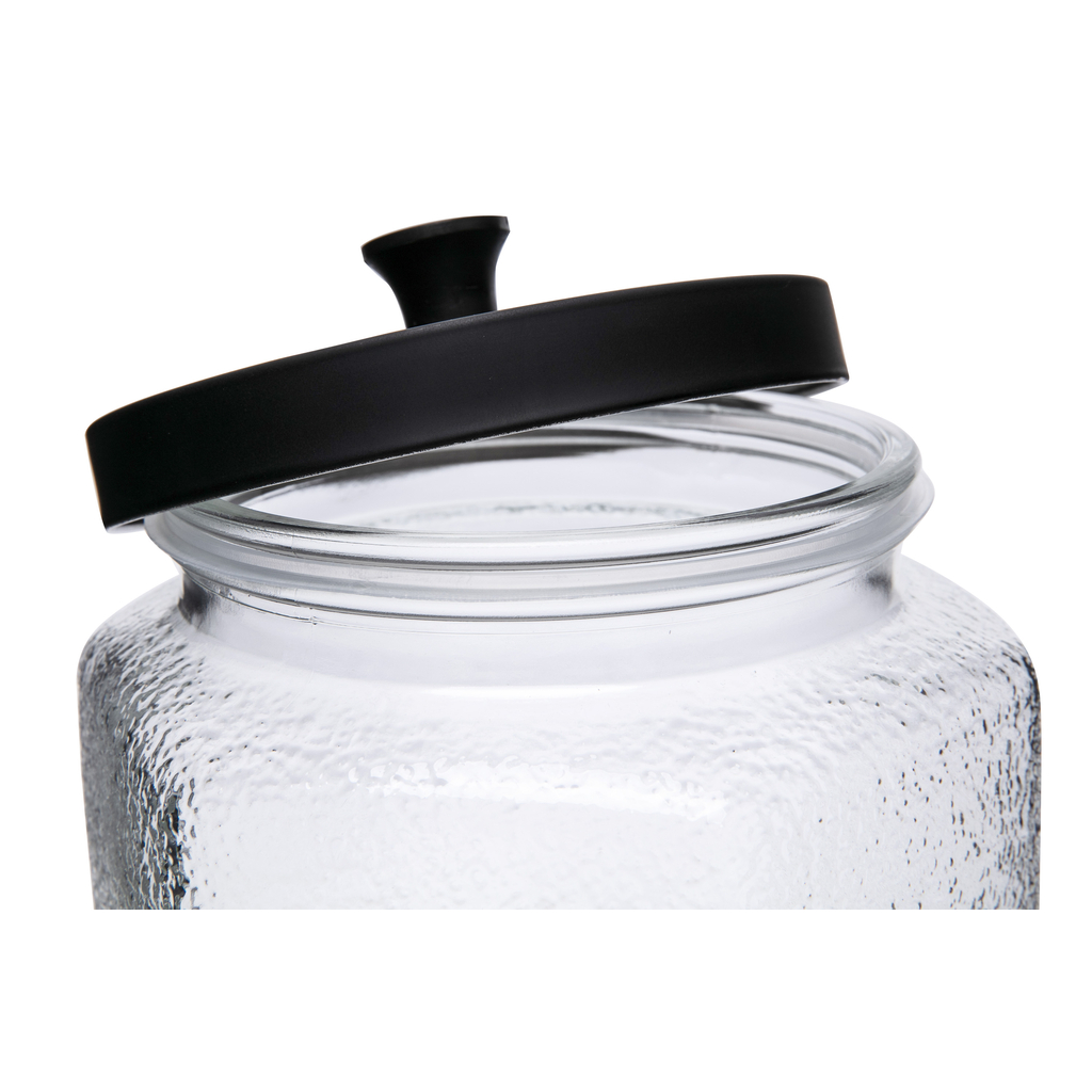 Sklenená nádoba s kovovým vekom, 2,4 l