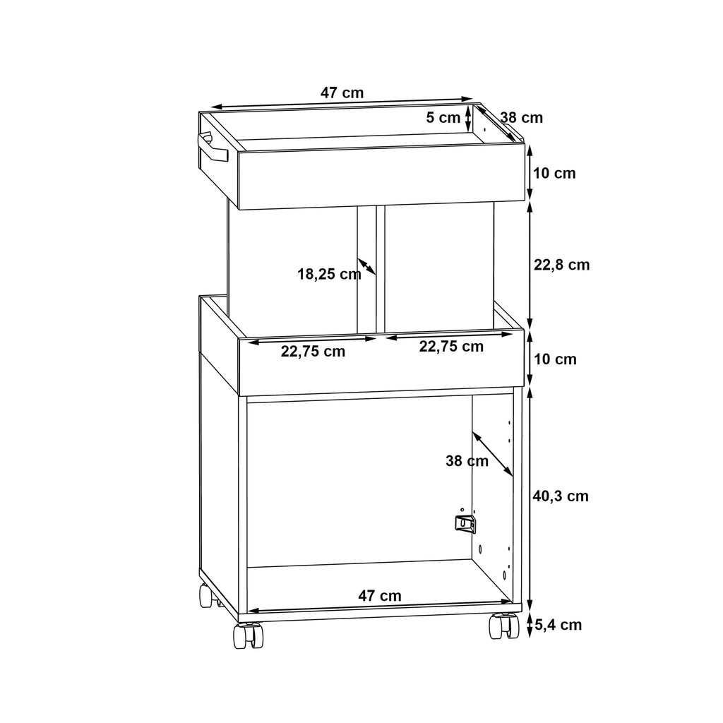 Bar na kolieskach HOME BAR dub artisan