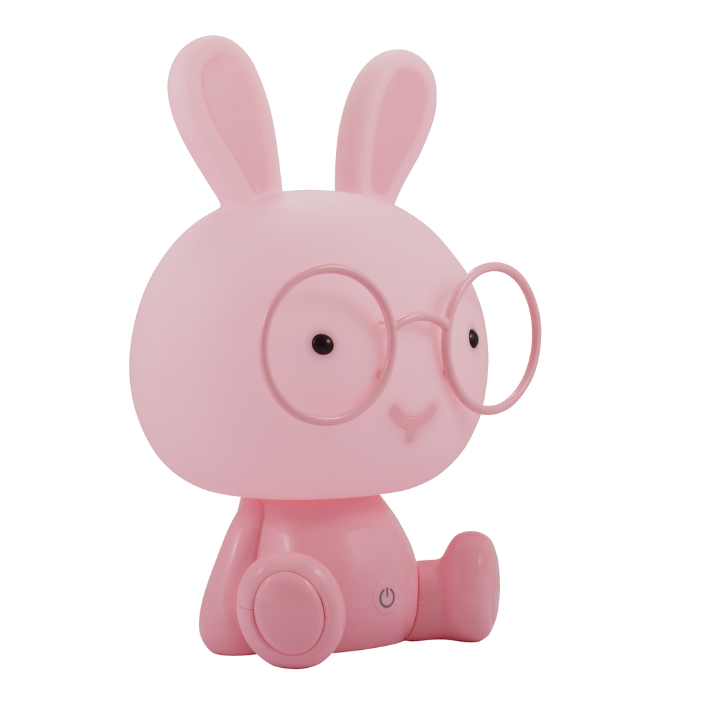 Nočná lampa ružová LED KRÁLIK