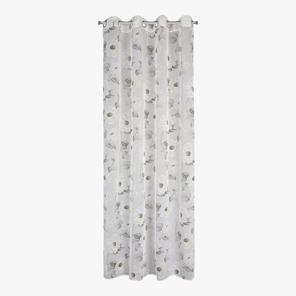 Záclona BESSY do obývacej izby, bielo-olivová 140x250 cm