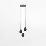 Závesné svietidlo s okrúhlou základňou čierne FIORE III