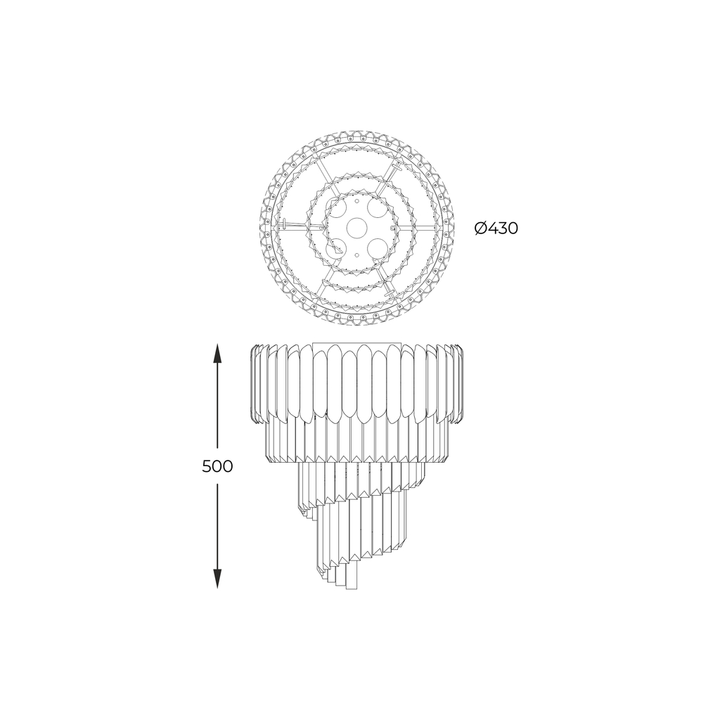 Stropné svietidlo GLADIUS 5xE14 C0535-05B-F4J7
