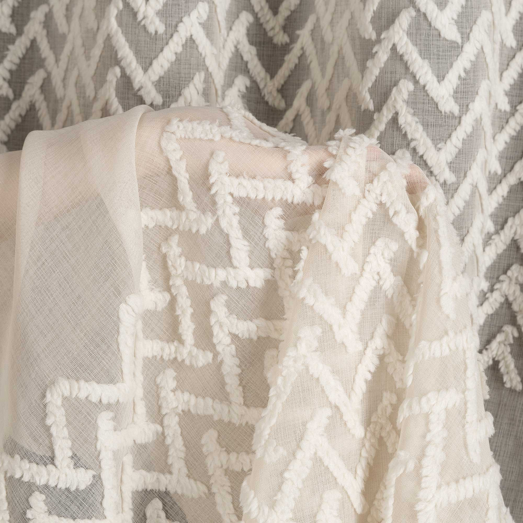 Záclona s priechodkami béžová ESTERI 140x250 cm