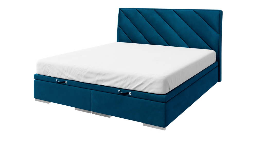 Kontinentálna posteľ LEONARDO zafírová 180x200 cm