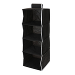 Závesné textilné police do skrine, 4 priehradky