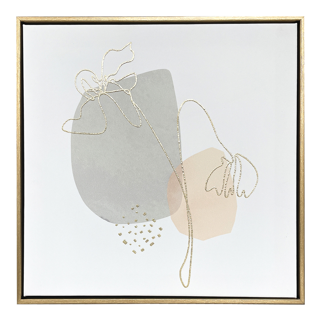 Maľba do obývacej izby kvet NATURAL 30,2x30,2 cm