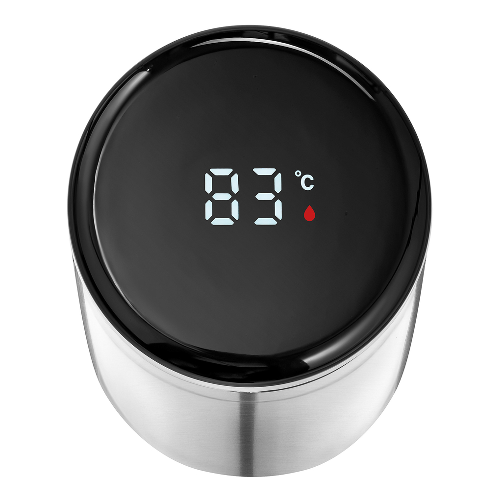 Termofľaša INDI s ukazovateľom teploty strieborná