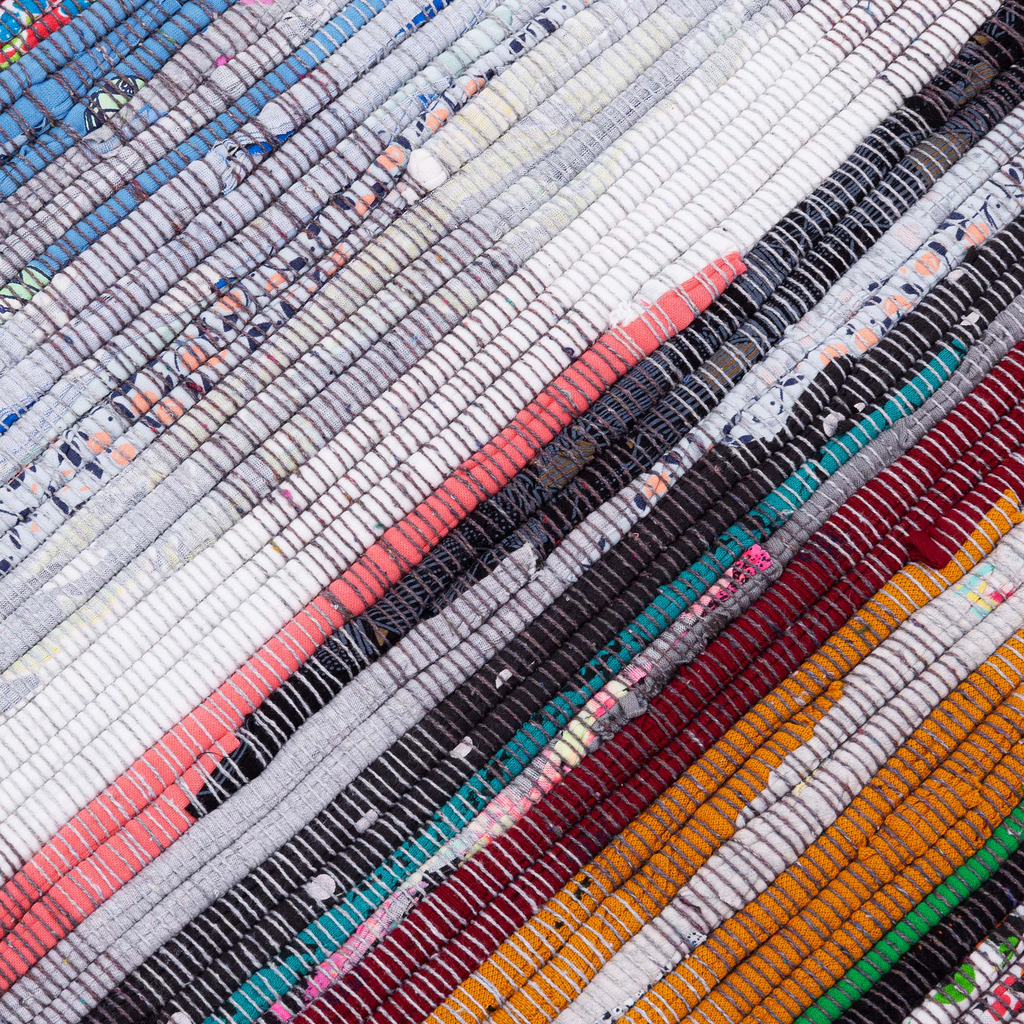 Koberček z kúskov látky so strapcami KIMI 60 x 100 cm