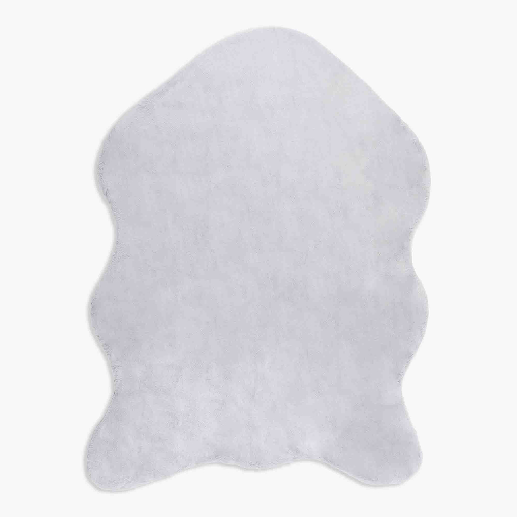 Koberec z umelej kožušiny RABBIT sivý, 60x90 cm