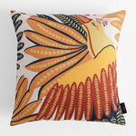 Obliečka na vankúš s farebným vtákom v bielej farbe DALI 45x45 cm