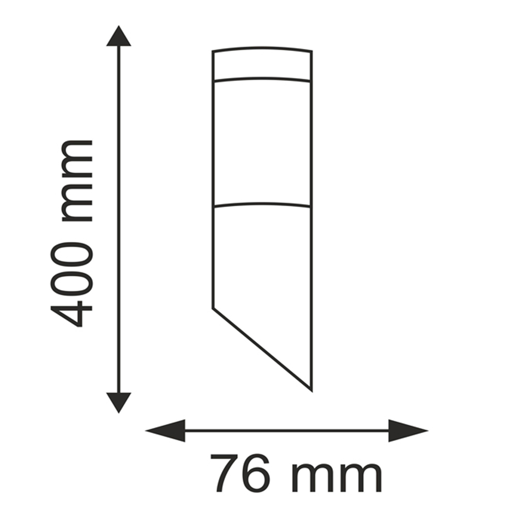 Vonkajšie nástenné svietidlo šikmé bielo-sivé OSLO