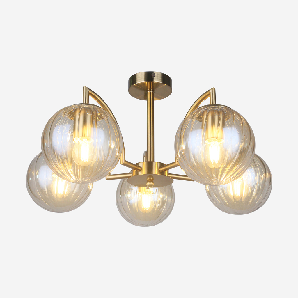 Stropné svietidlo gule zlaté TORA 5