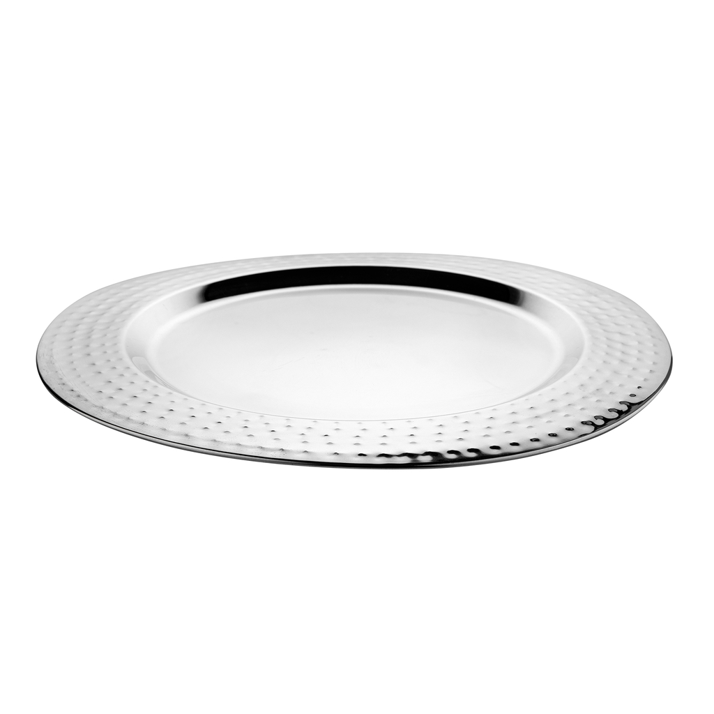 Okrúhly nerezový tanier SILVER 32 cm