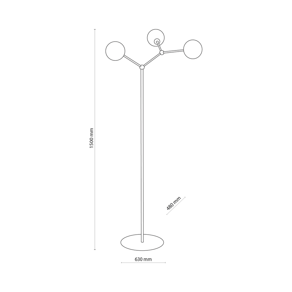 Stojacia lampa v zlatej farbe FAIRY
