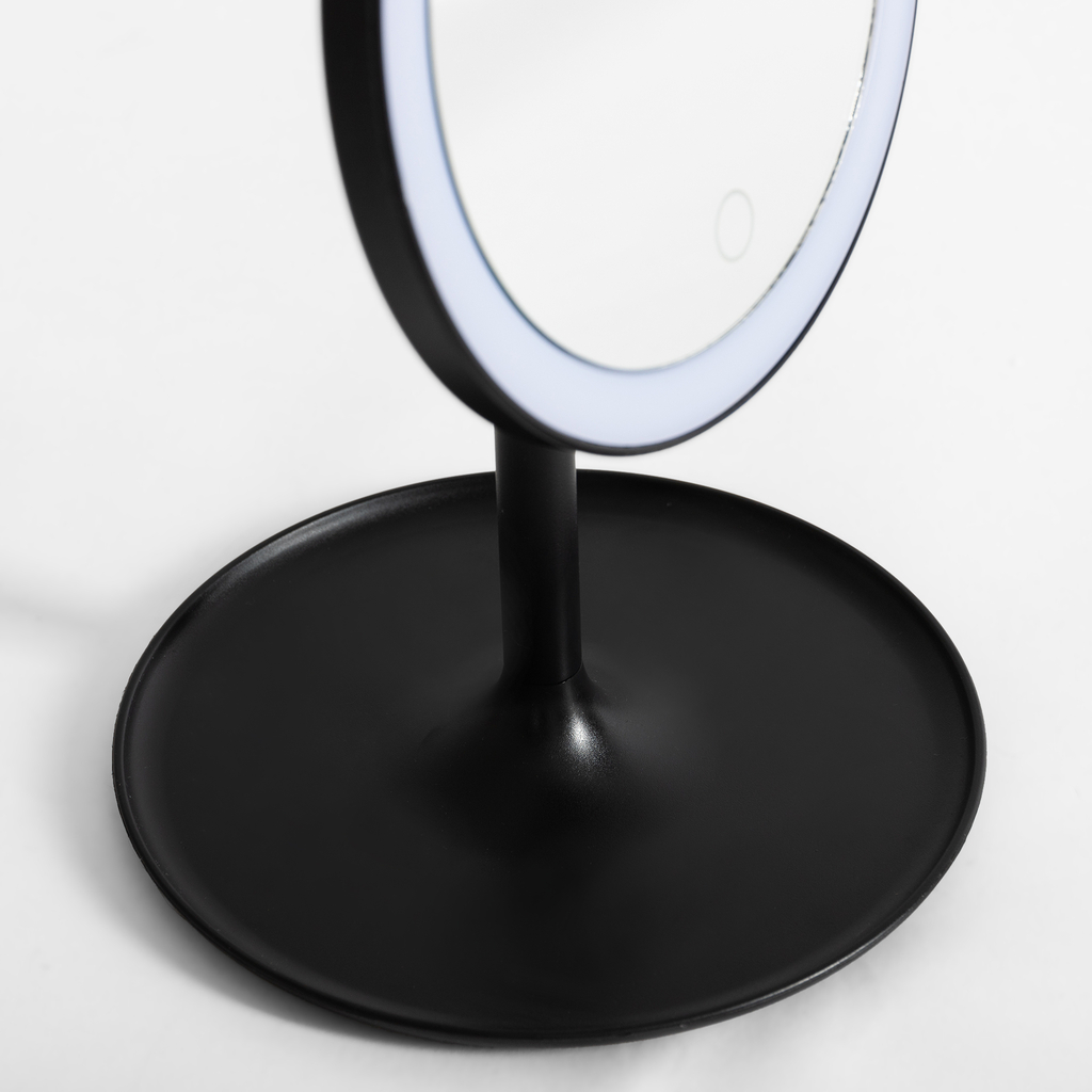 Kozmetické zrkadlo s LED osvetlením čierne