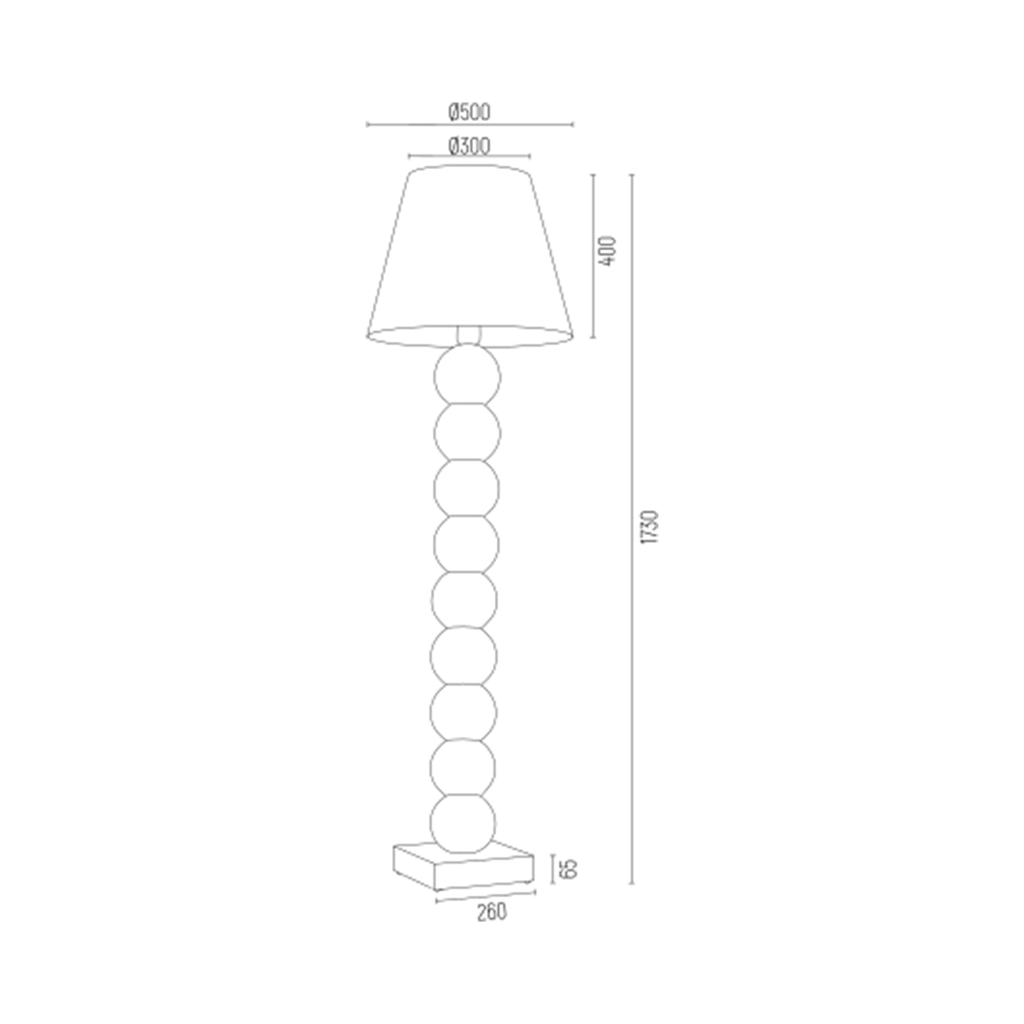 Stojacia lampa s tienidlom čierna FUDŽI