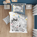 Bavlnená posteľná bielizeň PLYŠÁKY ZEBRA 100x135 cm