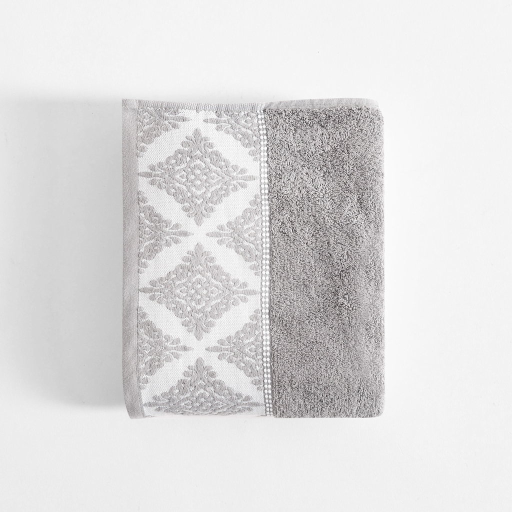 Bavlnený uterák sivo-biely AGADIR 50x90 cm