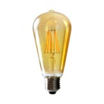 Dekoratívna retro LED žiarovka E27 4W teplá farba ORO-E27-ST64-FL-AMBER-4W